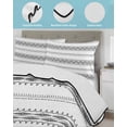 thumbnail image 4 of Black White Modern Geometric Full Size Down Alternative Comforter, Lightweight Comforter Quilt Bedding Set with Pillow Shams Abstract Art Aesthetics All Seasons Bed Comforter Duvet Insert 78"x90", 4 of 7
