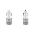 thumbnail image 1 of Cateissary 2.1A 1A Aleación 2 puertos USB de coche USB dual de carga inteligente universal para para teléfono móvil Android Gris 2piezas, 1 of 6