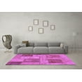 thumbnail image 3 of Ahgly Company Indoor Round Patchwork Purple Transitional Area Rugs, 3' Round, 3 of 4