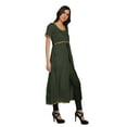 thumbnail image 3 of Moomaya Long Bollywood Designer Kurti WoMen's Solid Maxi Kurta Front Slit Tops, 3 of 6