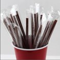 thumbnail image 4 of Black Plastic Straws Individually Wrapped 500 Pack - 8 inch Drinking Straw, BPA Free - Restaurant Style Disposable Straws 0.24" Wide, Bulk Set, 4 of 9