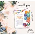 thumbnail image 5 of Darling Souvenir Multicolor Birthday Invitation Card Printable Elegant Fill or Write In Blank Party Invites 28 Pcs 5 x 7 Inches, 5 of 5