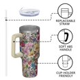 thumbnail image 4 of OBREWU Pioneer Flower Tumbler with Handle and Lid,40oz Pioneer Flower Double Wall Vacuum Insulated Tumbler,Pioneer Flower Cups Gift for Women and Men, 4 of 7