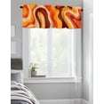 thumbnail image 4 of Kitchen Cafe Valance Curtain for Small Windows,Modern Groovy Psychedelic Rod Pocket Valances Abstract Marble Texture Aesthetic Art Window Treatment Panel for Living Room/Bedroom/Bathroom,60x18in, 4 of 9