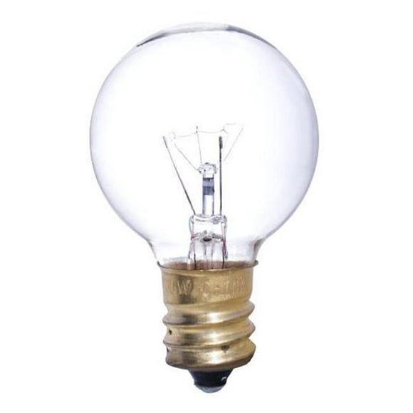 Bulbrite Pack of (50) 10 Watt Dimmable Clear G12 Incandescent Light Bulbs with Candelabra (E12) Base  2700K Warm White Light