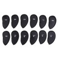 thumbnail image 1 of 12 unidades/paquete de fundas de Golf de cuero PU sintético grueso, conjunto de cubiertas para la cabeza que se adaptan a todas las marcas Negro 2 Zulema Cubierta de la cabeza del hierro del golf, 1 of 8