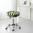 thumbnail image 4 of Uemuo Lemons on Striped Pattern Round Bar Stool Seat Covers Washable Stool Cushion Slipcover Elastic Bar Chair Covers-14 inch, 4 of 7