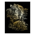 thumbnail image 4 of Royal & Langnickel(R) Foil Engraving Value Pack 8.75"X11.5"-Gold - Rhinoceros, Giraffe & Elephant, 4 of 4