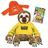 Intersell Ventures -Snax The Sloth - The Mimicking Slow Talking Sloth Kids Toy (Yellow Shirt) Brown