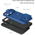 thumbnail image 2 of for iPhone 11 Case with Slide Camera Cover, ArmourSilicone TPU Bumper Tough PC Cover with Bulit in Kickstand, Military Shockproof Absorption Protective Cell Phone Case for iPhone 11 Blue, 2 of 7