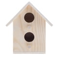 thumbnail image 4 of Accesorios para Jaulas para Loros Sunnimix Caja de madera casa 2 Agujeros cabaña para pájaros, 4 of 8