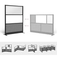 thumbnail image 6 of Luxor Workflow Modular Wall Room Divider System - Black Frame - 53" x 70" Wide Panel Starter Wall with Whiteboard, Freestanding, 6 of 6