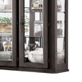 thumbnail image 3 of Wooden Arched Top Hutch with 2 Glass Shelves Brown, 3 of 3