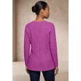 thumbnail image 3 of Jessica London Women's Plus Size Chevron Fit & Flare Sweater, 3 of 5