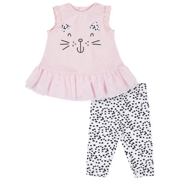 Gerber Gerber Baby Girl Ruffled Tunic and Legging Set, 2pc Walmart
