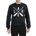 thumbnail image 2 of Wild Bobby, Lake Cross Paddles, Unisex Crewneck Graphic Sweatshirt, Black, Small, 2 of 4