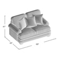 thumbnail image 5 of Furniture of America Sheryl Transitional Microfiber Loveseat in Gray, 5 of 6