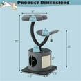 thumbnail image 3 of Pefilos 35" Cat Tree for Small Indoor Cats, Plush Cat Tower with Large Cat Condo, Perch and Sisal Cat Scratching Board for Kittens, Gray, 3 of 8