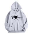 thumbnail image 4 of Goodtrade8 Sweatshirt Hoodies Women Hooded Long Sweatshirt Long Sleeve Heart Workout Pocket Graphic Women Tops, 4 of 4