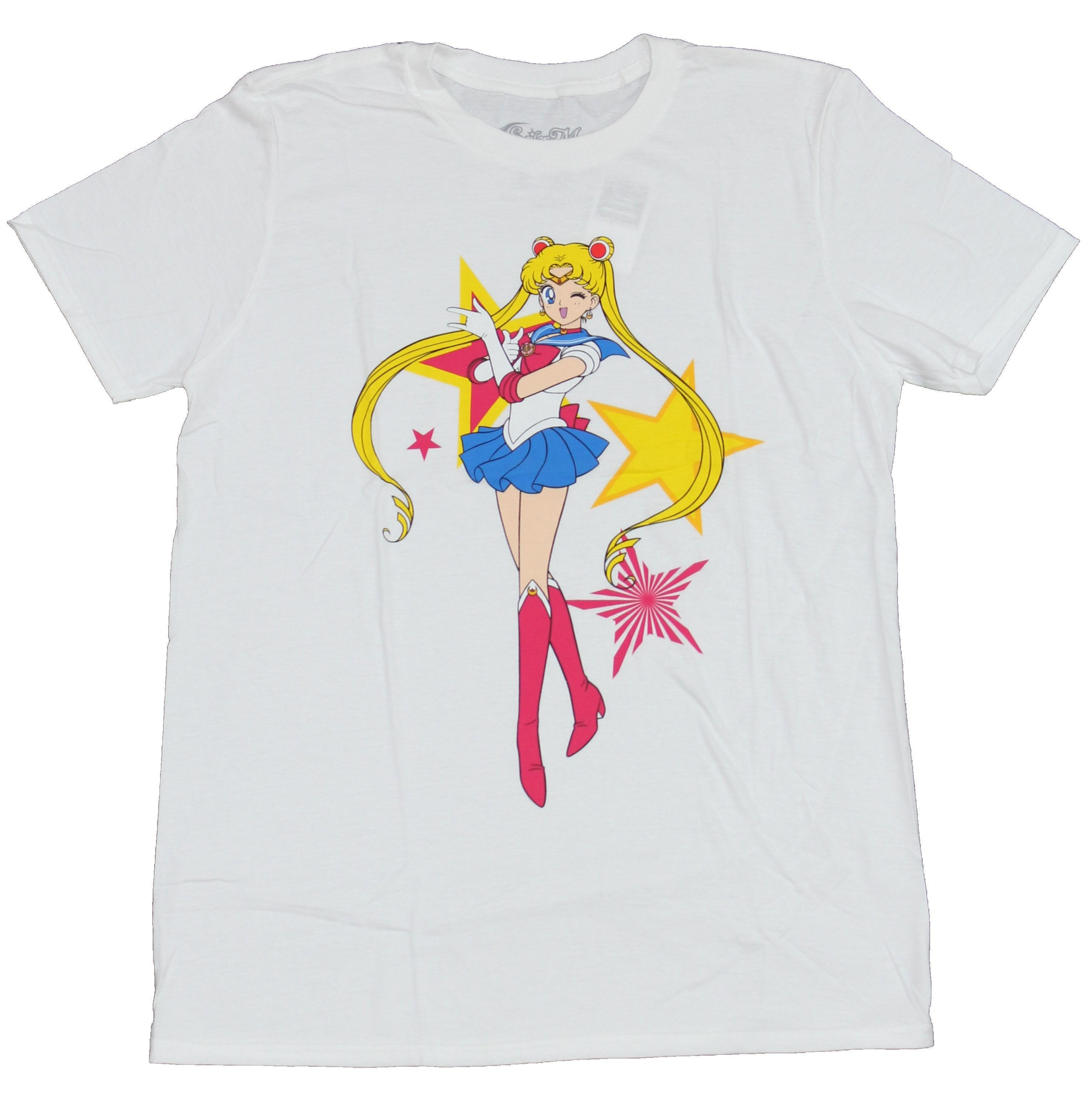 Sailor Moon Mens T-Shirt - Standing Winking Point Image (Large ...