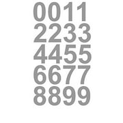 Sheet of 2 Inch (Silver) Vinyl Custom Street Address Mailbox Number Decal Stickers Kit