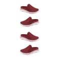 thumbnail image 1 of Qarigey 1 par de zapatillas de malla portátiles para mujer, zapatillas de tacón plano transpirables de diseño Simple, suela de EVA, Rojo talla 42 2piezas, 1 of 6