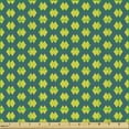thumbnail image 2 of Abstract Fabric by the Yard, Basic Repetitive Geometric Shapes in Natural Colors Graphical Items, Upholstery Fabric for Dining Chairs Home Decor Accents, Yellow Green Petrol Blue by Ambesonne, 2 of 5