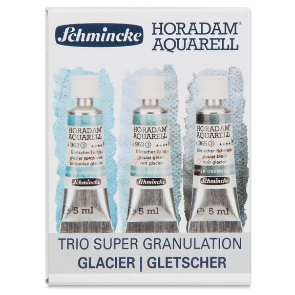 Schmincke Horadam Aquarell Artist Watercolor - Glacier, Supergranulation, Set of 3, 5 ml, Tubes