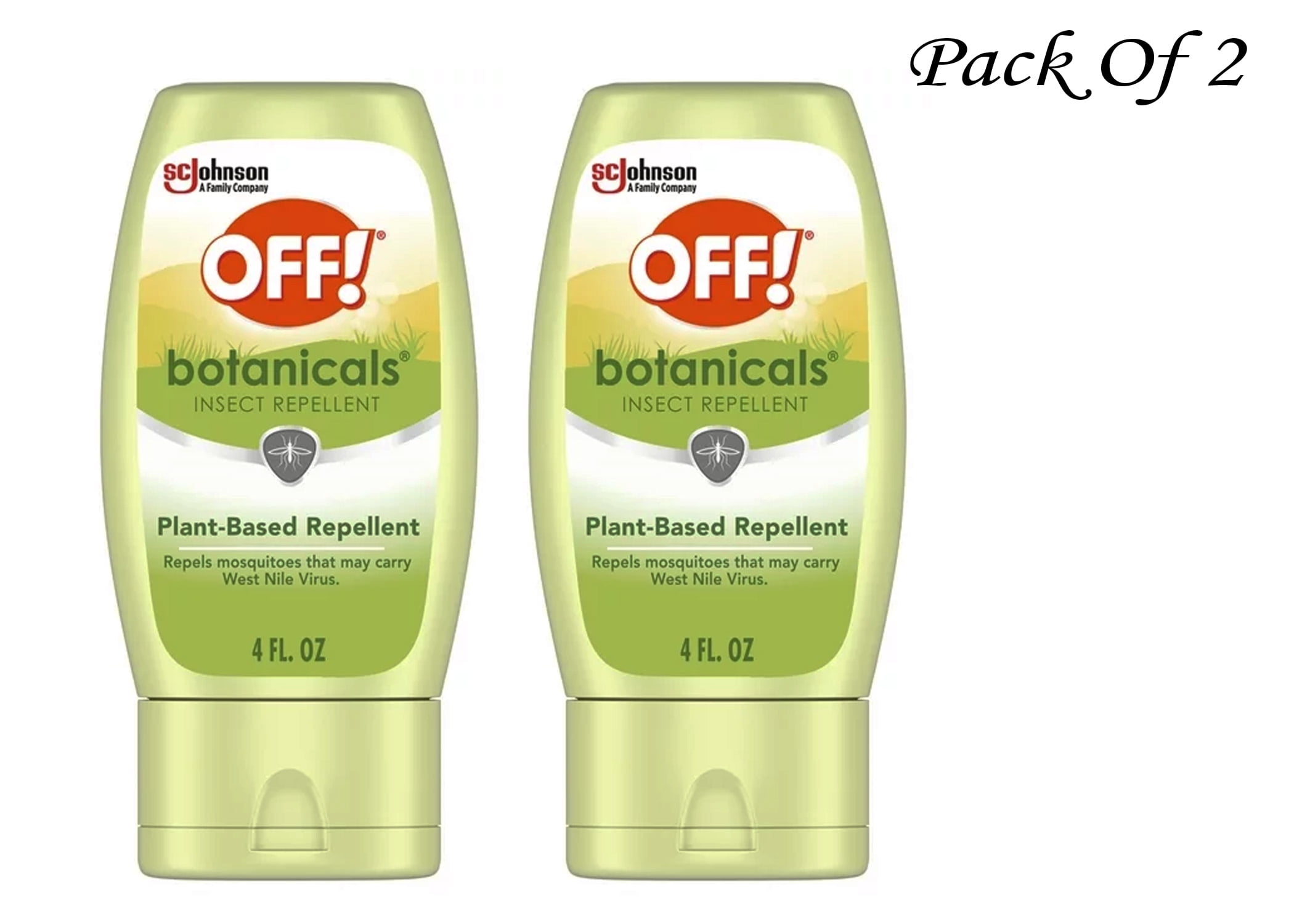 OFF Botanicals Natural Mosquito and Insect Repellent Lotion, 4 oz, 2 Piece