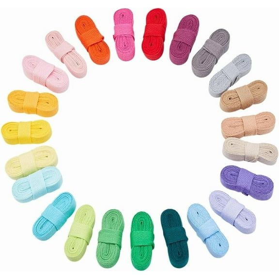 46Yards×0.6inch 23 Colors Cotton Twill Tape Herringbone Tape Ribbon Bunting Bias Tape Herringbone Webbing Tape Sewing Twill Ribbon for Sewing Gift Wrapping DIY Crafts