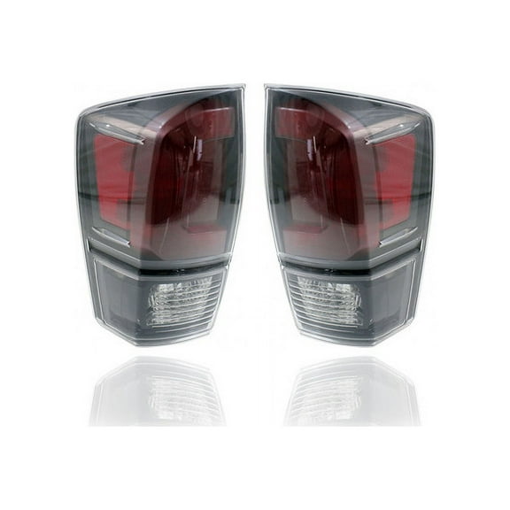 Tail Light Assembly - Compatible/Replacement for '20-23 Toyota Tacoma TRD Pro - Halogen, Black Trim Bezel - Pair, Left Driver   Right Passenger Set - 8155004230, 8156004230 - CAPA