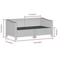 thumbnail image 4 of vidaXL 3 Piece Garden Lounge Set with Cushions Grey Poly Rattan, 4 of 5