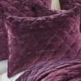 thumbnail image 2 of Levtex Home - Ellora King Sham - Plum - Crushed Velvet - Scallop Quilting - 20 x 36 in. - Polyester Velvet, 2 of 3
