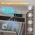 thumbnail image 4 of PUFFCAFE Tilt Out Kitchen Trash Can for 2 Cabinet,Odor Control & Negative Ion & Ozone Garbage Bin,Hidden Recycle Trash Cans for Kitchen,Gray, 4 of 7
