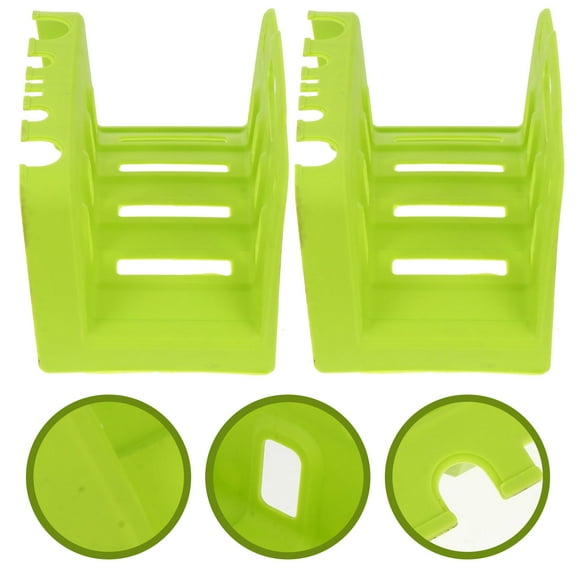 PTOOTP 2-Pack Heavy Duty Green PP Wall-Mounted Hose Holder for Garden Water Pipe Storage and Organization