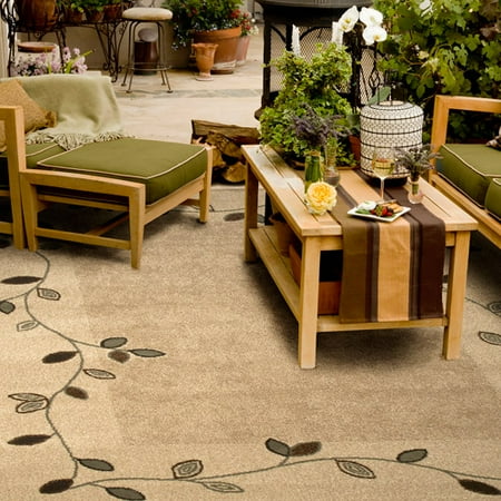 Outdoor Garden Area Indoor Rug 6 5 X 9 8 Tan Leaf Outdoor Garden Area Indoor Rug 6 5 X 9 8