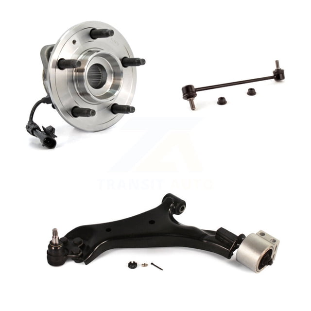 Transit Auto Front Left Driver Hub Bearing Assembly Suspension Lower Control Arm with Ball Joint and Sway Bar Stabilizer Link Kit for Car Saturn Vue Suzuki XL-7 Chevrolet Captiva Sport K7T-101668