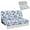 Blue Tropical Palm Island, variant on Xixirimido RV Couch Covers for Sofa Bed 2-Piece Stretchable Backrest & Seat Covers for Jackknife Sofa Bed Anti-slip Camper Couch Covers, Teal Wild Daisy Print