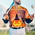thumbnail image 4 of Fotbe Halloween Baseball Jersey Shirt for Men and Women, Casual Short Sleeves Button Down T-Shirt-Large, 4 of 9