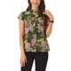 thumbnail image 1 of Blusas de trabajo de satén INSPIRE CHIC para mujeres, blusa casual de negocios con mangas de capucha, floral, vintage, tamaño XS, verde, 1 of 6