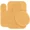 Bright Gold, variant on Gorgeous Home Linen Bathroom 6 Modern Solid Print 3-Count Bright Gold Polyester Bath Rugs, 18 x 28, Non-Slip Backing