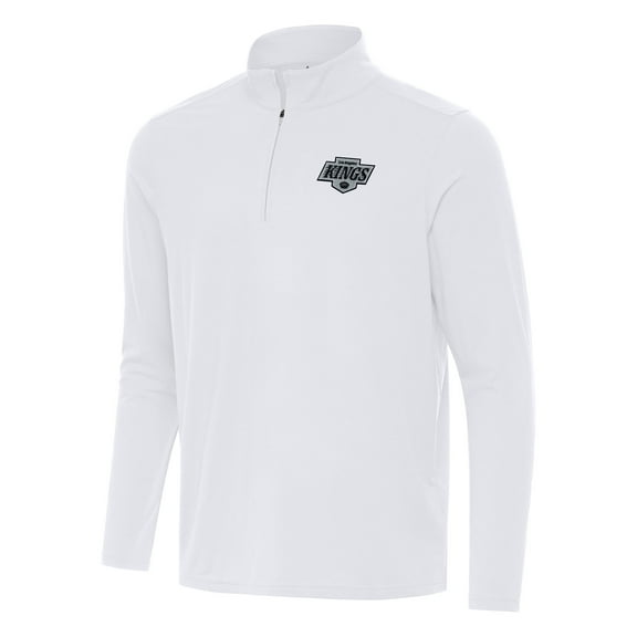 Men's Antigua White Los Angeles Kings Intent Quarter-Zip Top