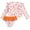 Floral Orange, variant on WIBACKER Girls Rash Guard Set Long Sleeve Two Piece Swimsuit with Bikini UPF 50+ Sun Protection for Girls 4-7 Years
