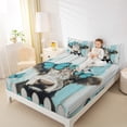 thumbnail image 4 of Homewish Kawaii Highland Cow Full Size Sheets, Blue Butterfly Animal Bed Sheets, Vintage Rustic Cabin Sheet Sets, Ultra Soft Bedroom Decor, 4pcs, 4 of 7