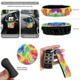 thumbnail image 6 of Yuyamidu 15 Piece Car Seat Cover Full Set Tie Dye Steering Wheel Cover Seat Belt Strap Pads Garbage Organizer Car Air Vent Pocket Organizer Rearview Mirror Cover Coasters Keychain Wristlet, 6 of 7