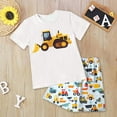 thumbnail image 2 of Baby Clothes Boy Boys Summer Sets Kids Spring Cartoon Print Sleeveless Beach 1t 2t 3t 4t 5t 6t Boys' Clothing T Shirt Set 2-Piece, 2 of 5