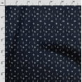 thumbnail image 3 of Soimoi Leaf Print,Cotton Cambric, Quilting Fabric Sold by The Yard 42 Inch Wide, Medium Weight Cotton Fabric, SewingSupplies, White & Navy Blue, 3 of 5
