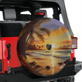 thumbnail image 3 of Lotusprinthandmade Sunset on Tropical Beach Spare Tire Cover With Backup Camera Hole 6 Sizes (31 in.), 3 of 7