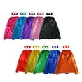 thumbnail image 2 of TOPTIE Kids Satin Superhero Capes and Mask Set, Holiday Festival Event Costumes And Dress Up, 2 of 8