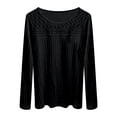 thumbnail image 5 of EDFBUYKRS Tops for Women Fall V Neck Long Sleeves Shirts Plus Size Ruffle Sleeve Tunic Soild Color Blouses for Lady Size L, 5 of 6